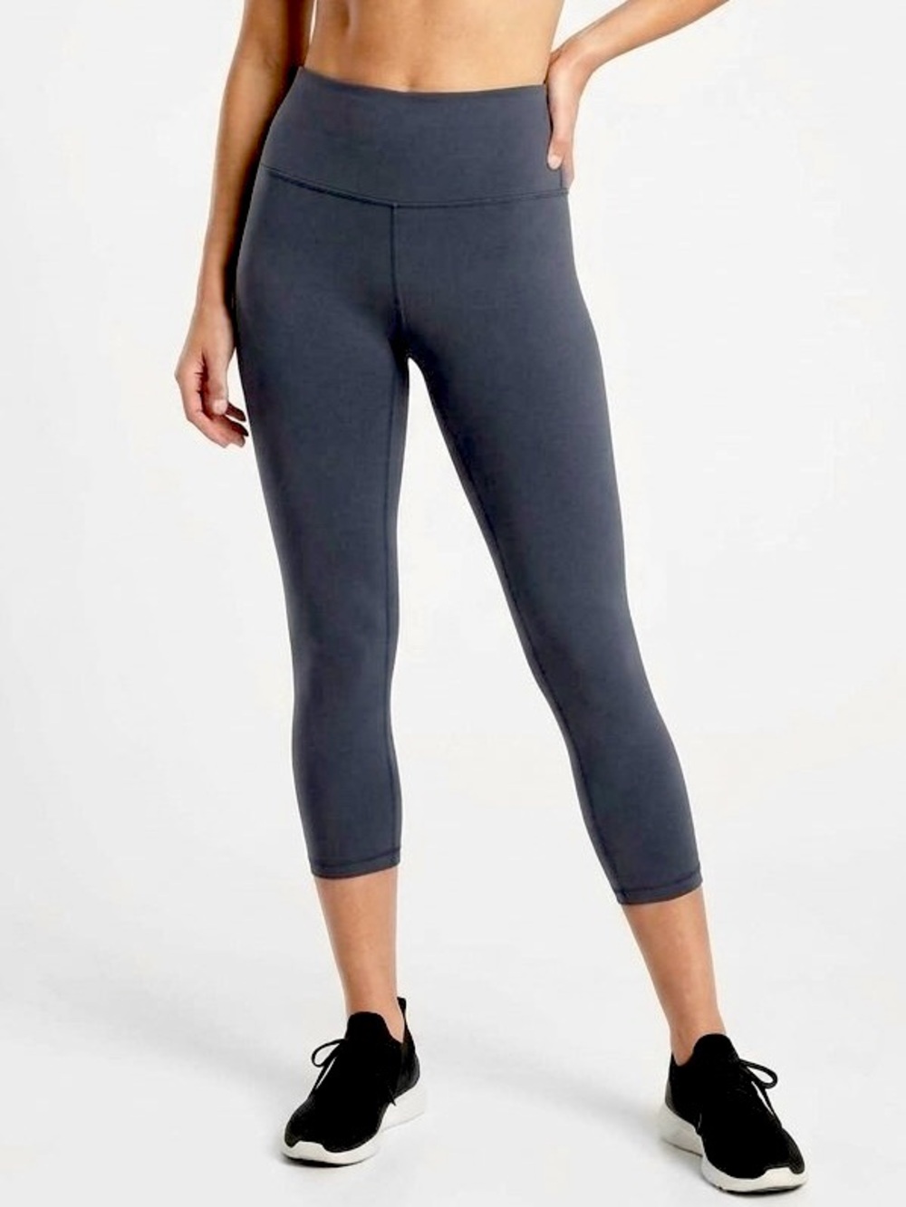 Athleta Slate Gray High-Rise Elation Capri Leggings